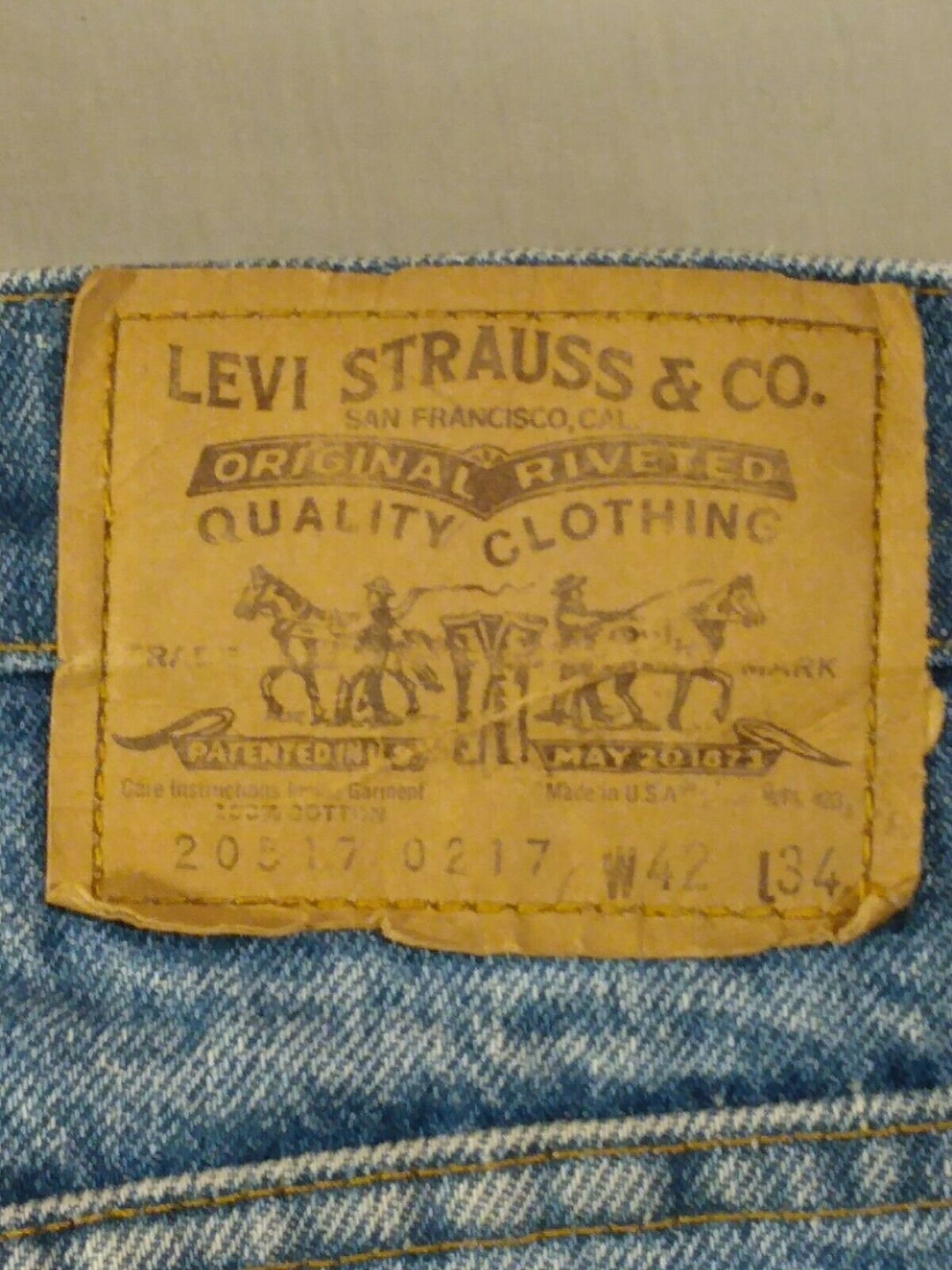 Levis 517 Saddleman 20517-0217 Jeans Orange Tab Size 42 X 34 Vtg