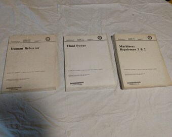 LOTE de 3 Manual de Comando de Treinamento da Marinha Vintage NAVEDTRA 1989 - 1990