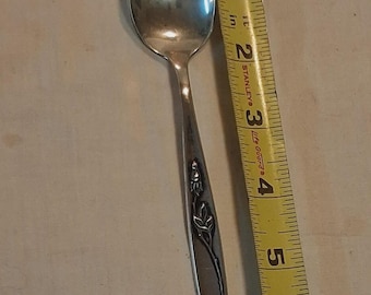 Colher VintageTowle Rose Solitaire em Prata de Lei 5 3/4" 30 Gramas