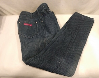Vtg 80s 90s Braxton Stretch Jeans Dark Wash Denim feminino tamanho 14