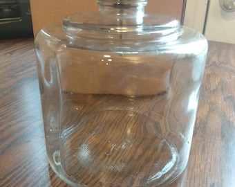 Frasco de garrafa de fogão a querosene de vidro vintage com mola superior Duraglas