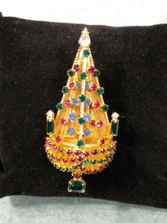 Vintage Signed Joseph Warner Christmas Tree chand… - image 1