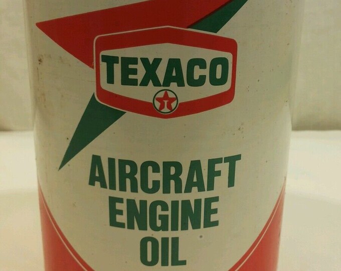 Vintage Texaco Aircraft Engine Oil Can Full 779 / 120 SAE 70 Etsy