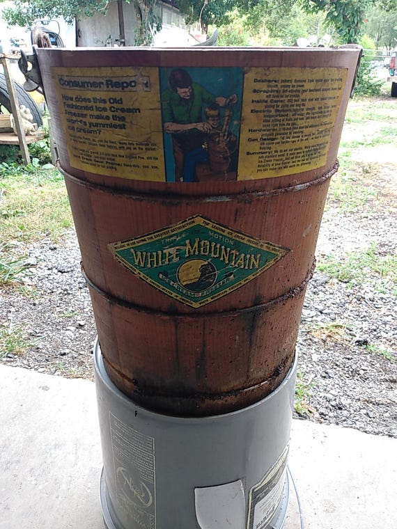White Mountain Triple Motion Ice Cream Freezer 4 Qt Hand Crank Etsy UK