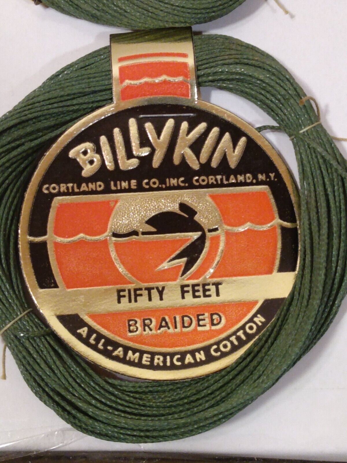 Vintage Cortland Fly Fishing Line Billy Kin All American Cotton Braided 200  Ft. 