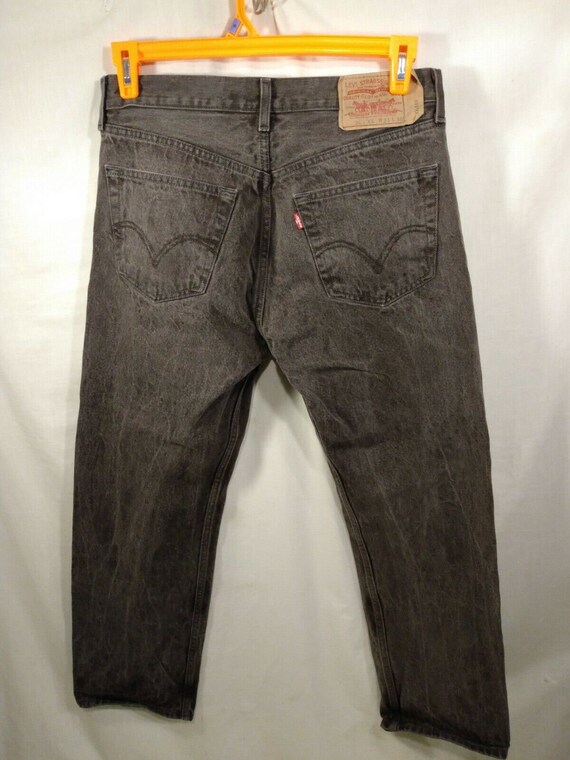 Vintage Levi Strauss 501XX Charcoal Washed Denim … - image 1