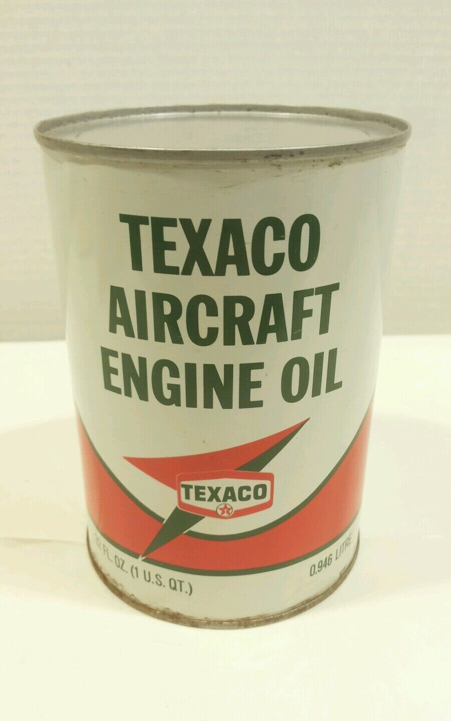 Vintage TEXACO Aircraft Engine Oil / 120 70 W FULL Can / 568 50 Yrs