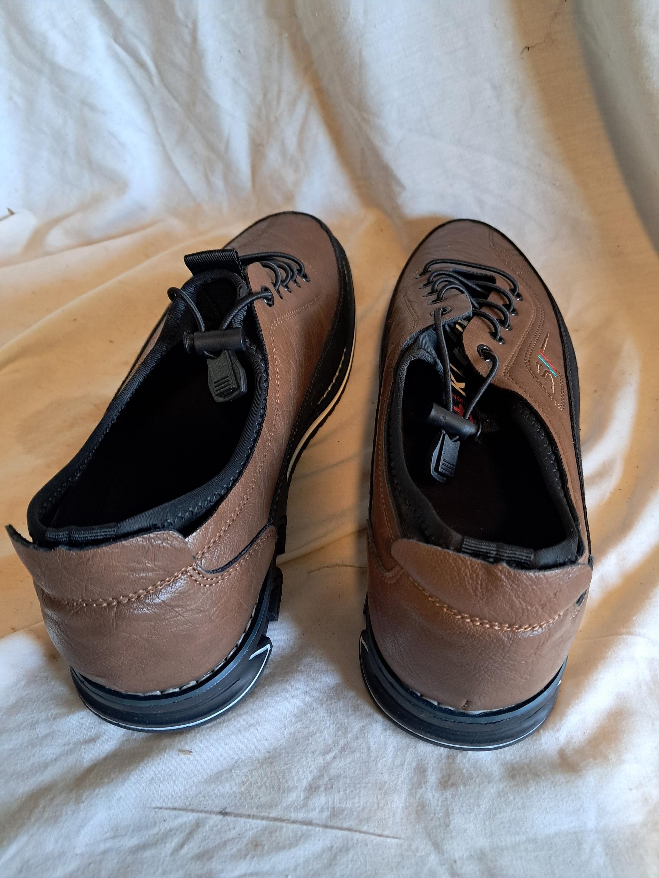 KLKYKO SII Fashion Sneaker Shoes self tying brown black vtg Japan Sz 2.5 Euro 46 MEN main image 3