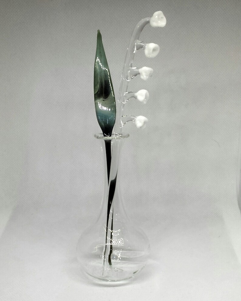 Lily of the Valley Glass Lily of the Valley With Vase Lamp Etsy