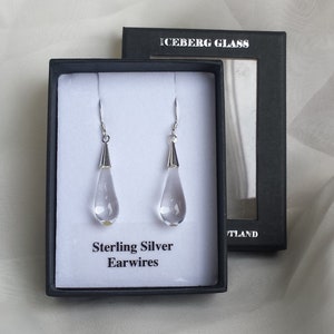 Glass Teardrop Earrings - Handmade Glass Earrings - Sterling Silver Earwires - Variety of Colours