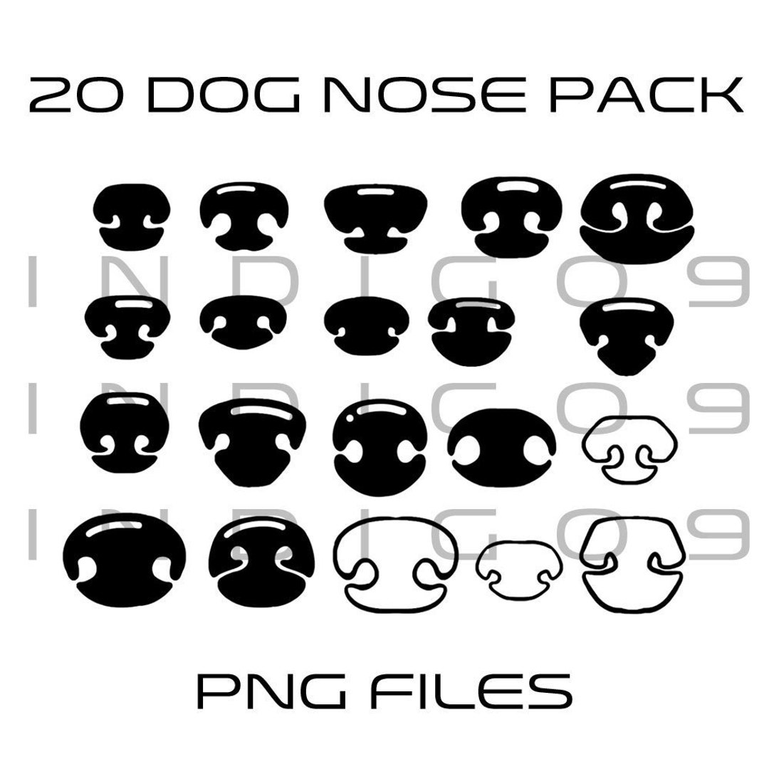 20 Dog Nose, Snout Clip Art, PNG File, Pet Nose Drawing, Dog Nose ...