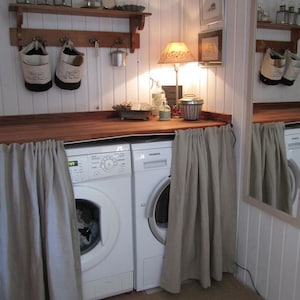 Sink Skirt, Vanity Cover, Cafe Curtain, Farmhouse Decor, Industrial or Country Kitchen Style, Multiple colors Curtains and Valances.
