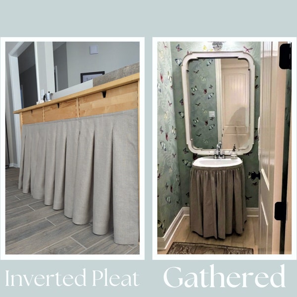 Velcro Pedestal Sink Skirt Etsy
