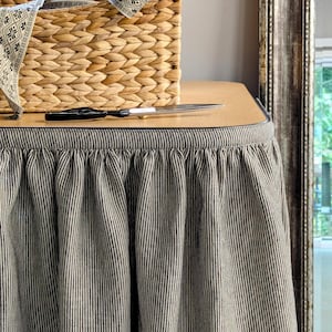 Sink Skirt with Velcro/ Sink skirt for bathroom or kitchen/ Curtains for Cabinets and Shelves/ Dorm Décor/ Dorm Curtains/ Utility sink skirt