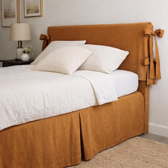 Custom Linen Bed Skirt | Tailored, Minimalist Bedding | Made to Order