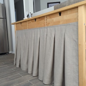 Sink Skirt with Velcro/ Sink skirt for bathroom or kitchen/ Curtains for Cabinets and Shelves/ Dorm Décor/ Dorm Curtains/ Utility sink skirt