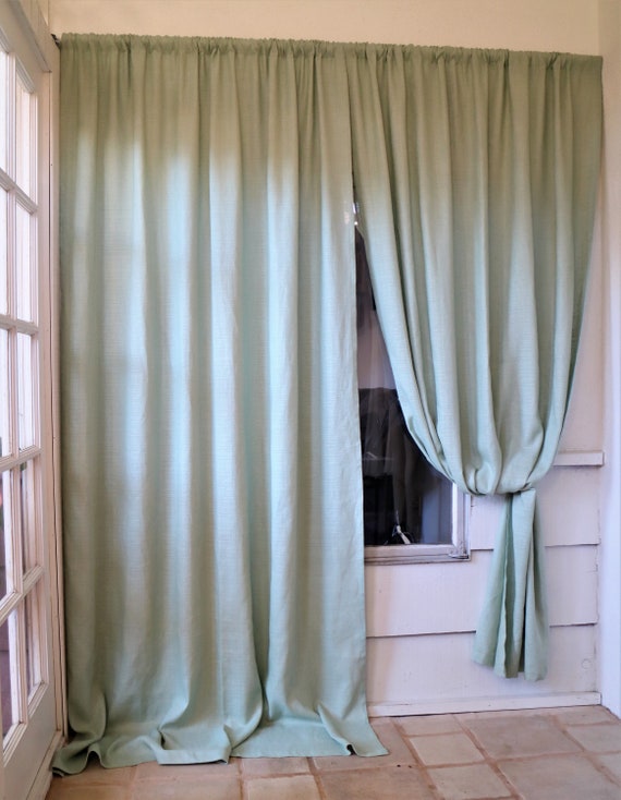 Farmhouse Decor Green Sage Linen Curtains Bedroom Farmhouse Decor Green Sage Linen, Sage Green Curtains