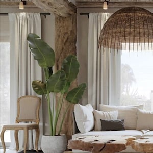Linen Curtain/ Rod pocket Linen Curtain/ Curtain Panel/ Linen curtains for Living Room/ Bedroom/ Bohemian décor/ Boho curtains.