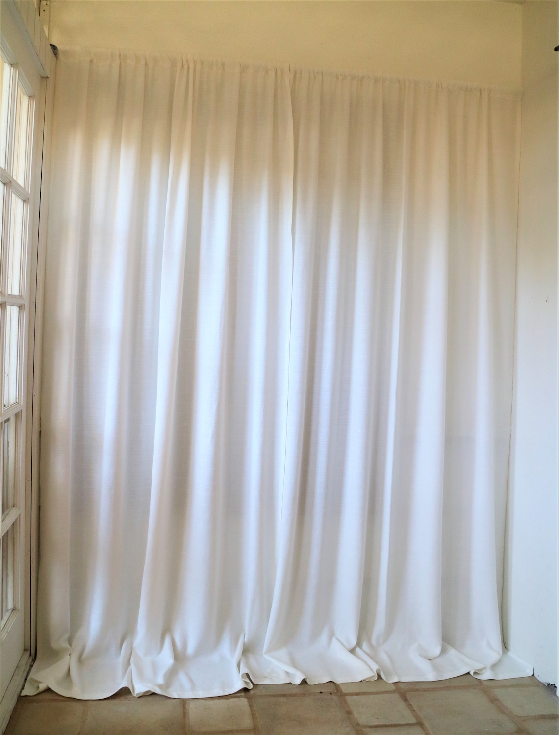 Farmhouse Decor / White Linen Curtains/ Bedroom Curtains/ - Etsy