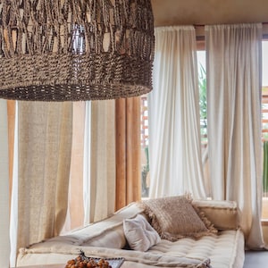 Linen Curtain/ Rod pocket Linen Curtain/ Curtain Panel/ Linen curtains for Living Room/ Bedroom/ Bohemian décor/ Boho curtains.