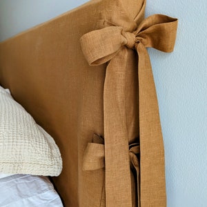 Headboard cover. Linen head board slipcover. Multiple sizes available.