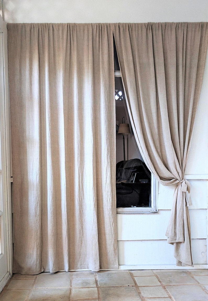 Farmhouse Decor /Green/Sage Linen Curtains/ Bedroom curtains/ Etsy