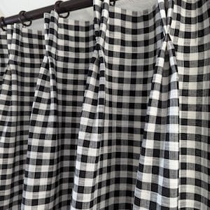 Gingham Cafe gordijnen/gootsteen rok. Boerderijdecor, meerdere kleuren. Geplooide gordijnen en valletjes