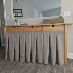 Sink Skirt With Velcro/ Sink Skirt for Bathroom or Kitchen/ Curtains ...