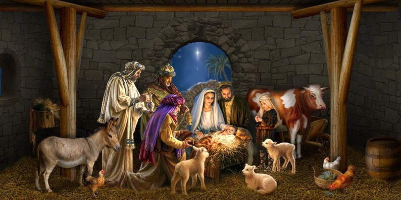 Outdoor Decoration Nativity Scene Christmas Holiday Home