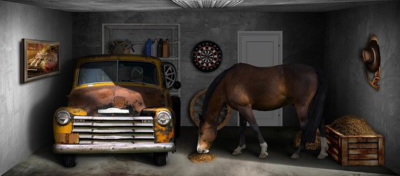 ★ Garage Art Early Ford V8 Garage Personalized Art Print Car Hot Street