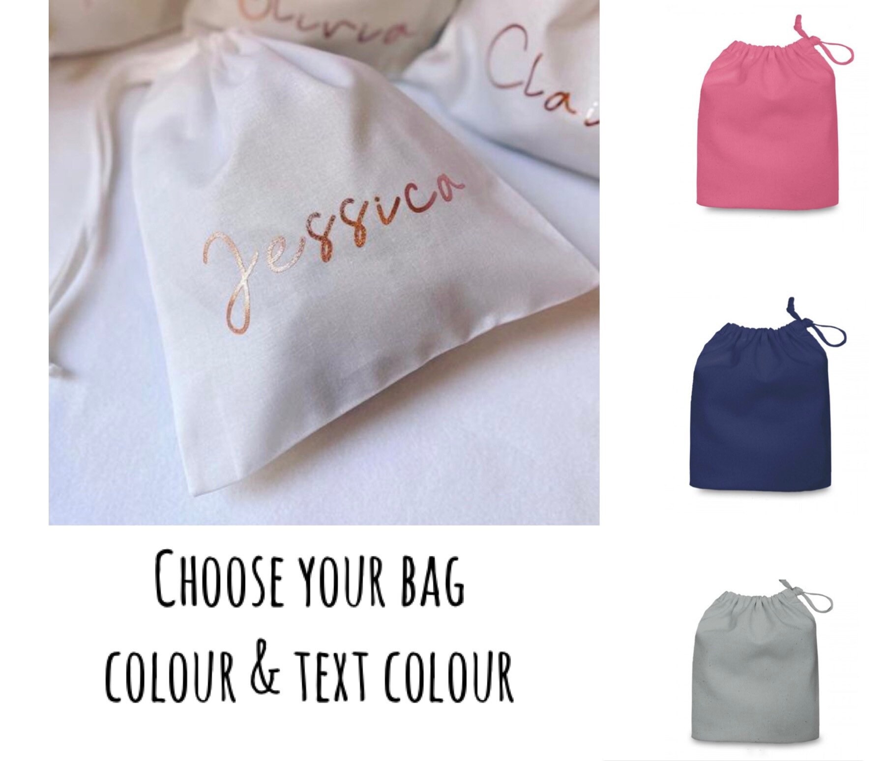 Personalised Drawstring Bag Wedding Spa Gift Birthday Party Etsy UK