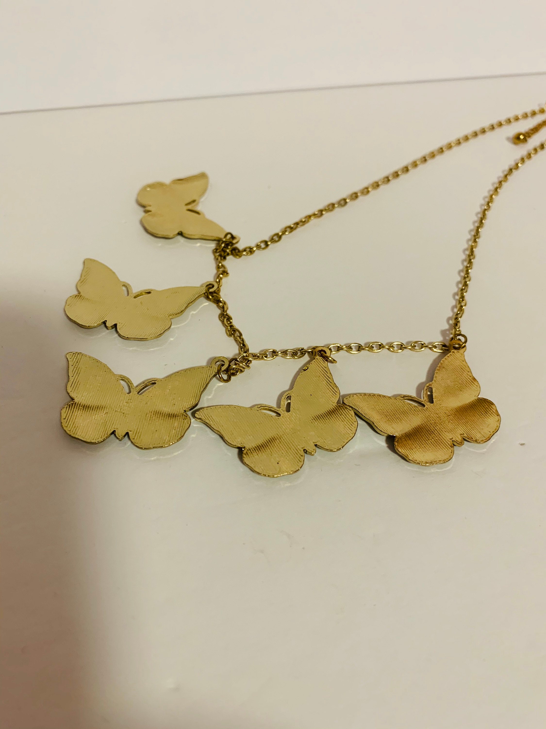 Dangling Butterfly Necklace. Etsy