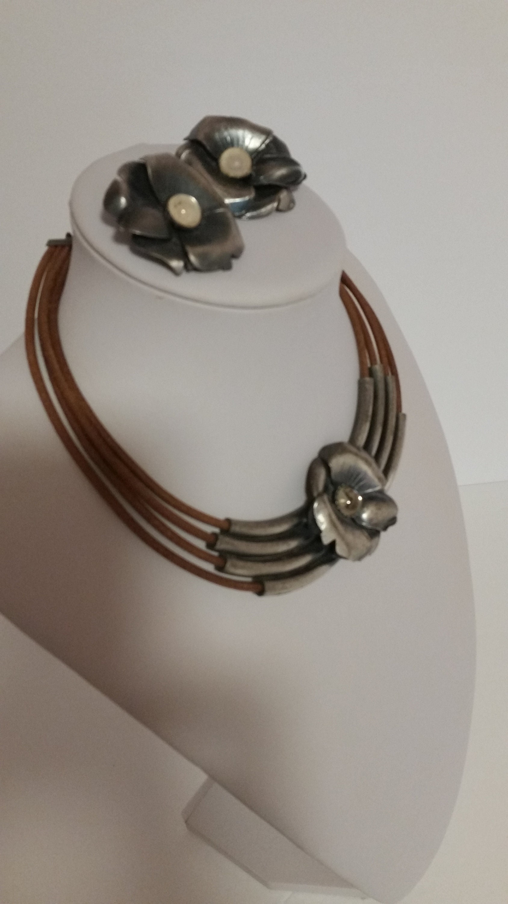 Clip on earrings deals with matching necklace