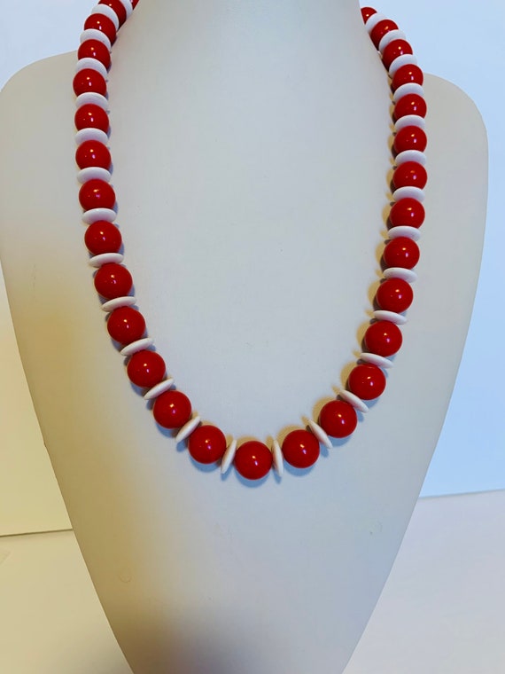 Posh by Rathore Berry Red And White Bead Cord Necklace Set | White | Cord  necklace, White beads, Necklace set