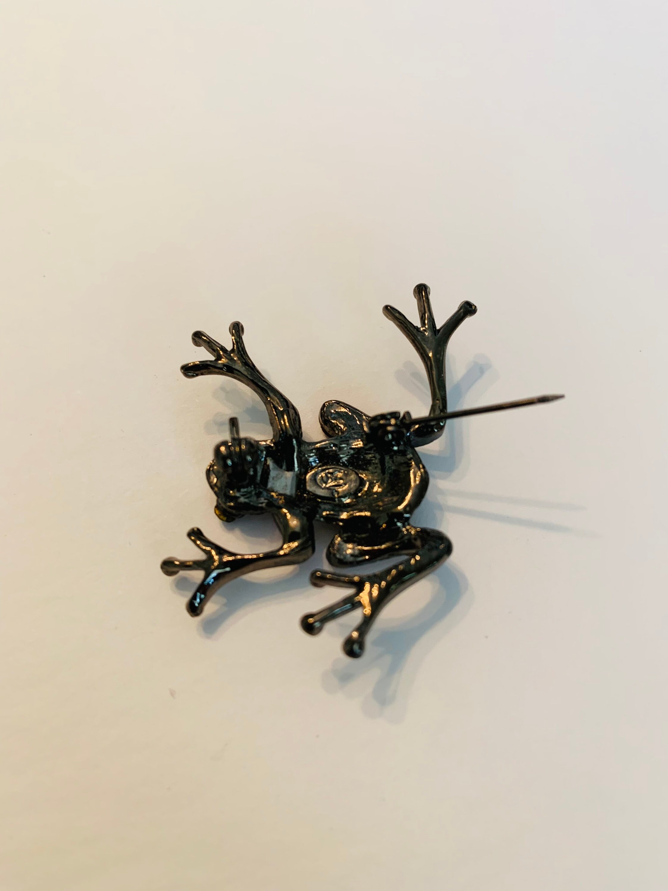 Broche Grenouille Épingle Broches Strass Animal Vert/Or 42 MM X 30 MM