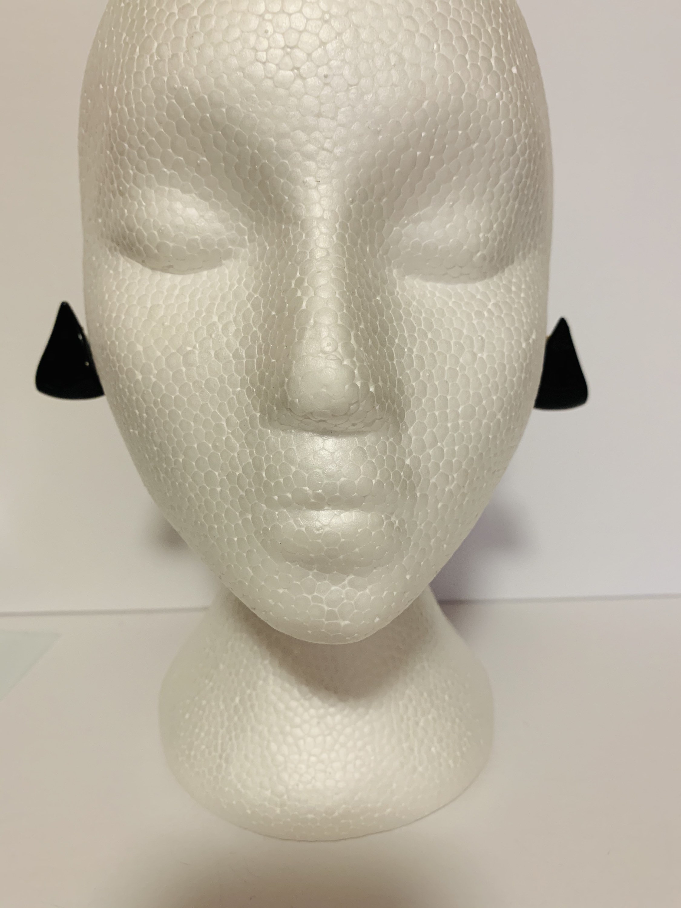 Triangle Shape Black Enamel Paint Metal Stud Earrings. Etsy