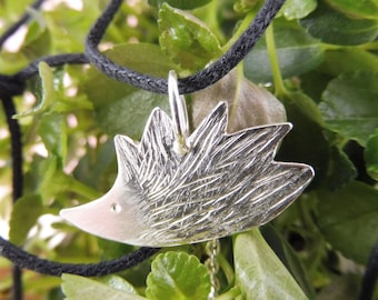 Cute Little Hedgehog Pendants of Sterling Silver // Animal Pendant // Silver Pendant // Nature Jewelry // Animal Jewelry // "Hedgehogs"