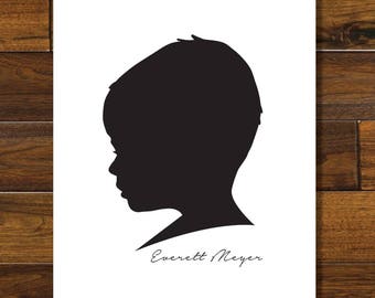 Custom Silhouette Printable, Digital Download