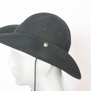 Retro wool hat Wool fedora Men&#39;s fedora Vintage hat Black fedora Black hat Warm hat Wide brim hat Wool hat Hat for men Casual hat Stylish