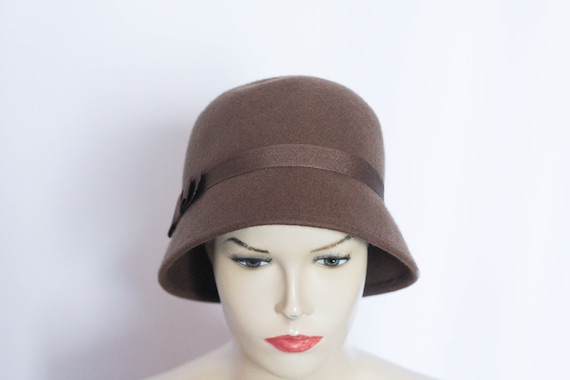 Vintage wool hat Womens fedora Size medium Ladies… - image 2