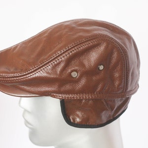 Buy Gudessly Genuine Leather Mens Baseball Cap Outdoor Adjustable Real  Leather Driving Cap Without Earmuffs at .in