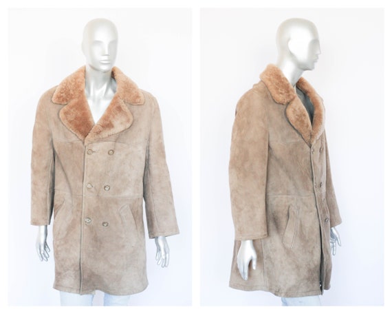 Vintage leather jacket Mens coat Winter coat Leat… - image 1
