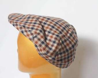 Gorro de lana con pata de gallo Gorro vintage Gorro plano Gorra plana Gorro de vendedor de periódicos Gorro de hiedra Gorro de golf para conducir Gorra retro Gorra francesa Talla grande Gorro de otoño Gorra cálida
