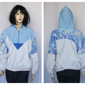 Puma Vintage blue jacket Sports jacket Womens windbreaker Vintage windbreaker 90s clothes Retro jacket Baby blue Casul jacket fashion