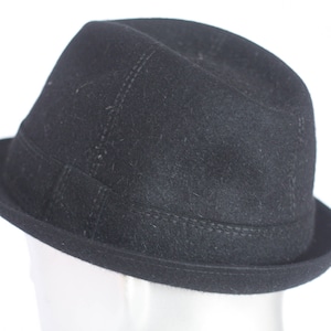 Unisex Classic fedora Hat Men&#39;s hat Womens hat Black fedora Unisex fedora Size medium Mens fedora  Vintage hat Black hat