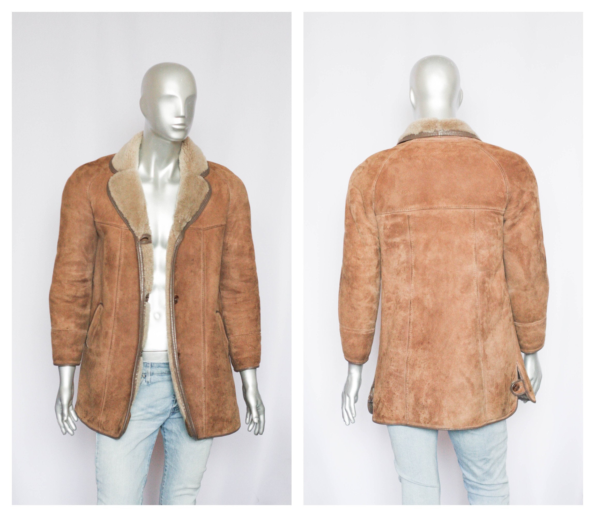 Unisex Lamb Leather Mens Coat Winter Coat Leather Jacket