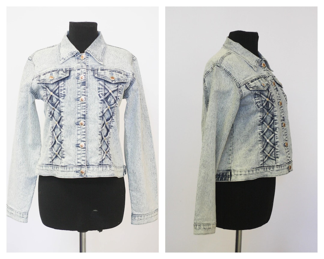 Vintage Long Sleeve Washed Denim Jacket