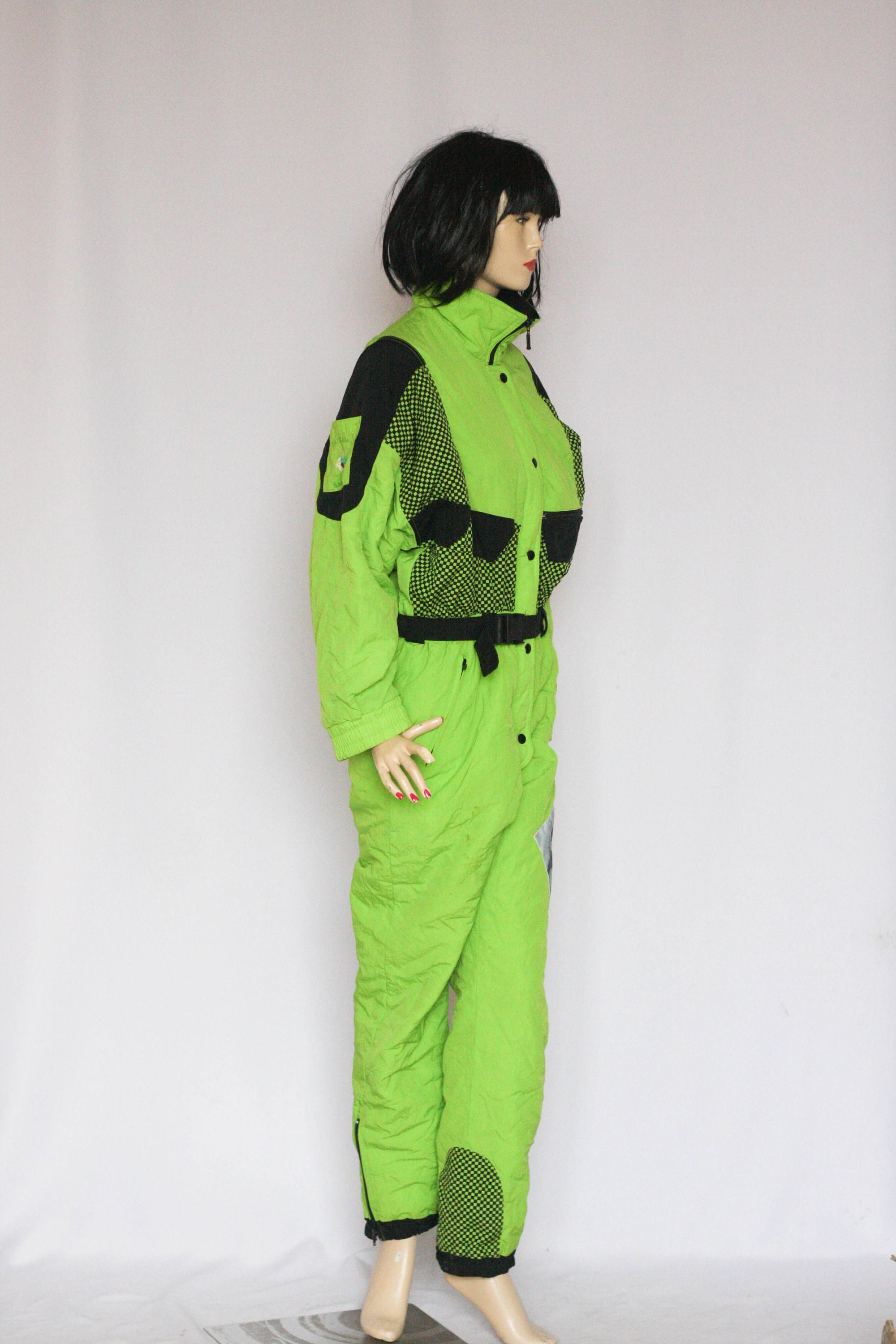 Vintage Checkered Suit Ski Siut Womens Suit Snow Suit Winter Etsy