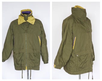 Abrigo de invierno verde oliva vintage Chaqueta abrigada Chaqueta de hombre Chaqueta de esquí Parka de nieve Talla grande Jersey de invierno Abrigo de invierno Ropa de esquí