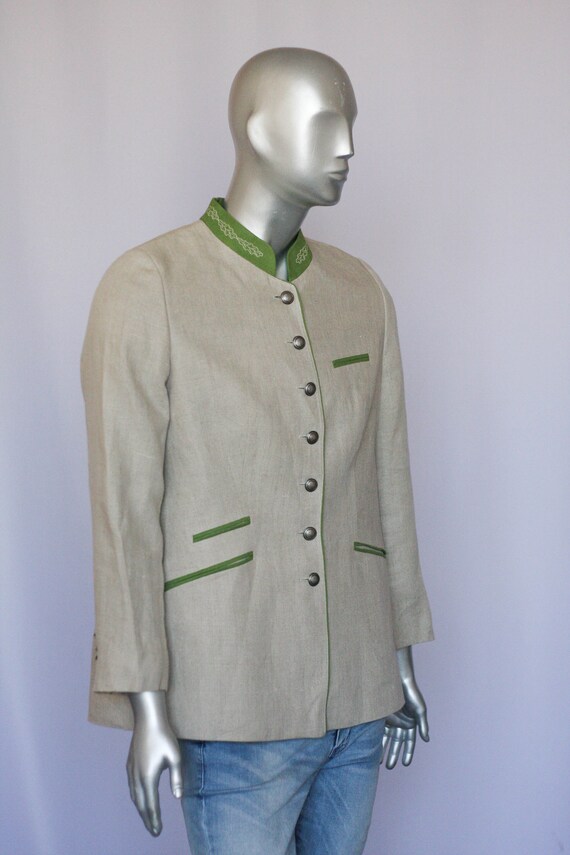 Oktoberfest blazer Gray blazer Mens blazer Linen … - image 5